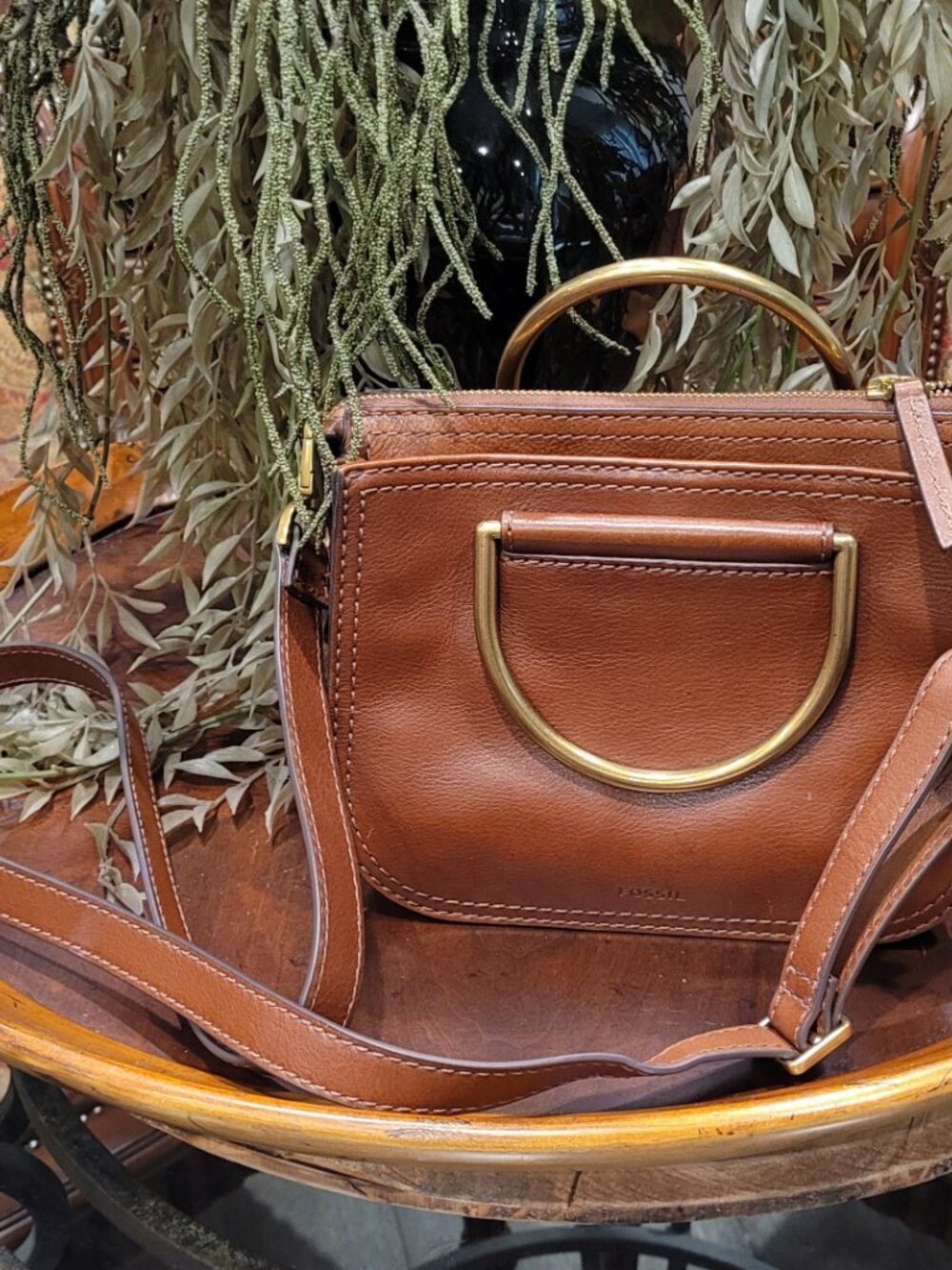 Authentic Fossil Ryder Mini Crossbody Brown Leather - Picture 3 of 12